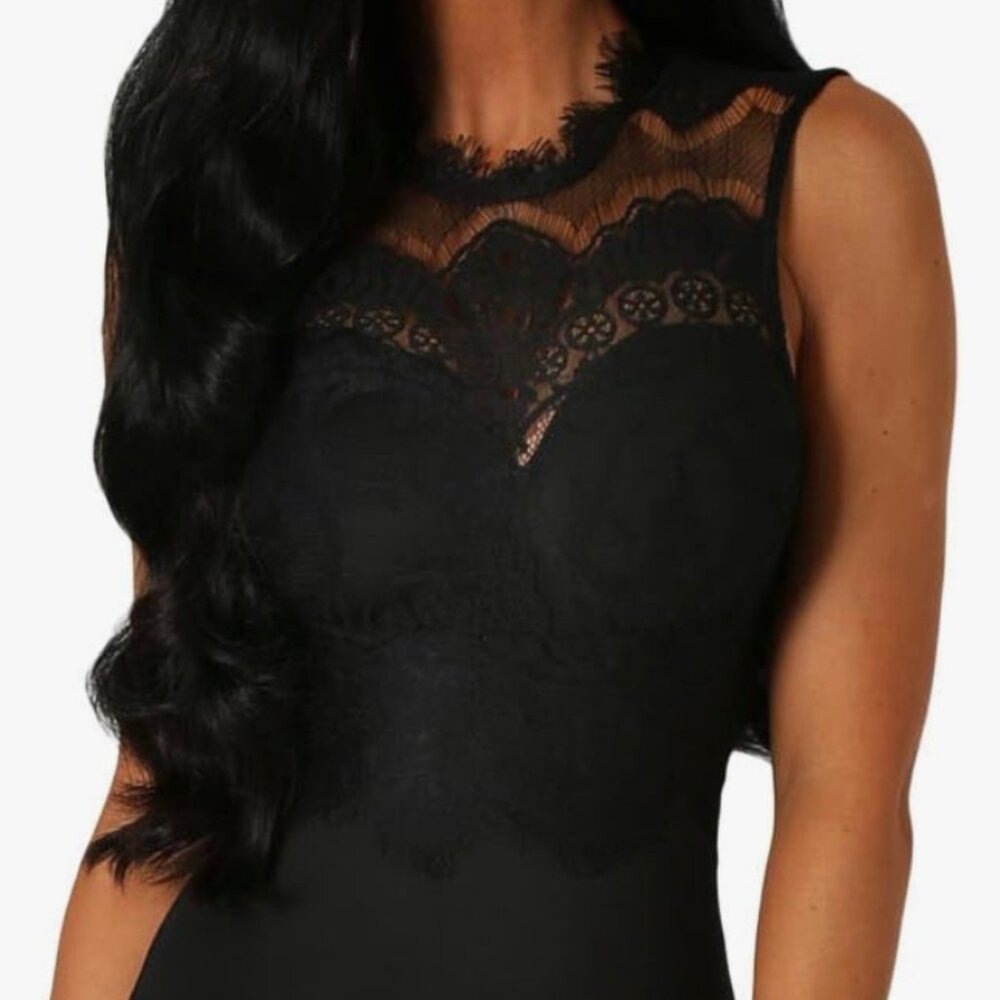 Sexy Floral Lace Sleeveless Bodysuit